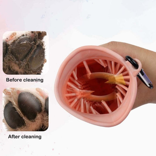 2 In 1 Dog Paw Cleaner Cup Soft Pet Dog Foot Cleaning Washer Cup Portable Pet Foot Washer Paw Clean Foot Cleaning