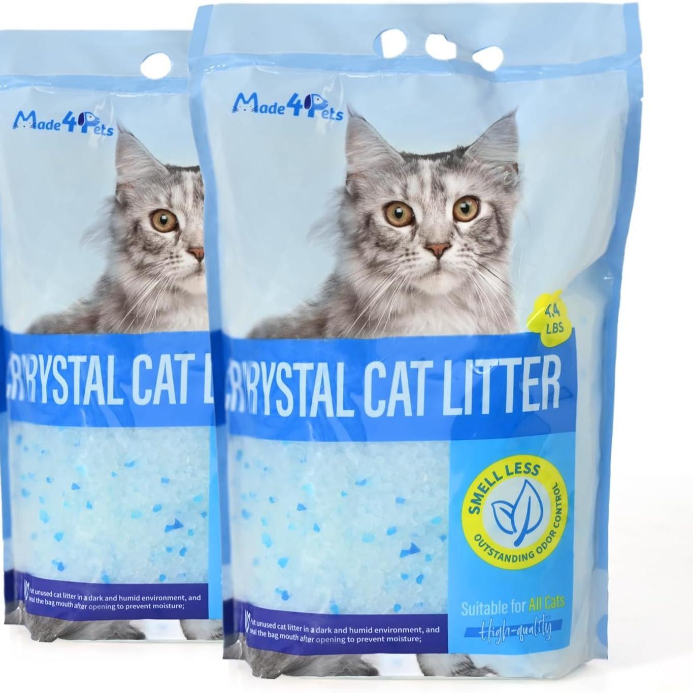 High-performance crystal litter for odor-free and easy cleaning