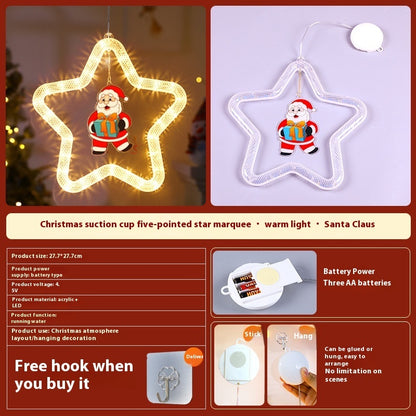 Christmas Atmosphere Decoration Star Pendent LED Light