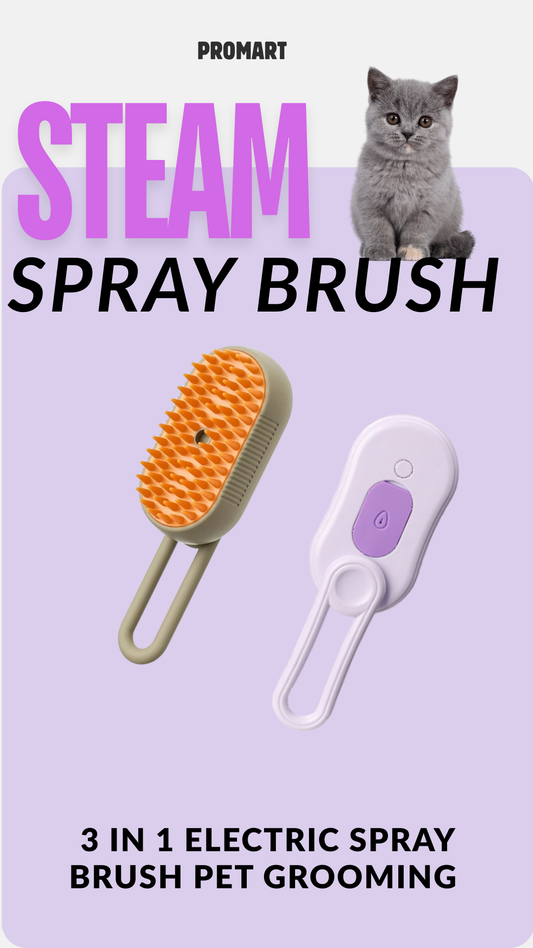 Steam Brush Steamy Dog 3 In 1 Electric Spray Cat Hair Brush For Massage Pet Grooming Comb Hair Removal Combs