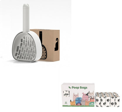 Cat Litter Scoop Plastic Cats Poop Scoop With Base Pets Cleaning Tool Cat Toilet Products Durable Litter Box Cleaner Shovel Pet Products