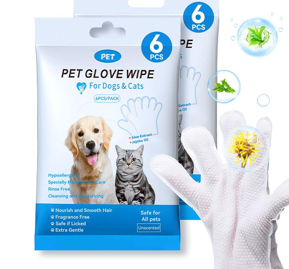 Pet Disposable Gloves Cat Dog Dry Cleaning Gloves Pet Products