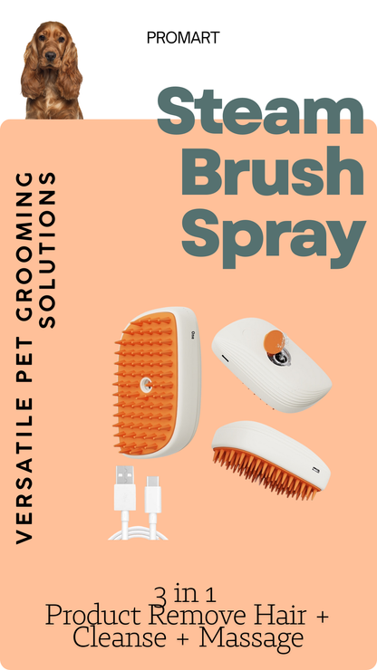 USB Rechargeable Pets Steam Brush Spray Massage Comb Pet Grooming Tools Cat Steam Comb Pet Products