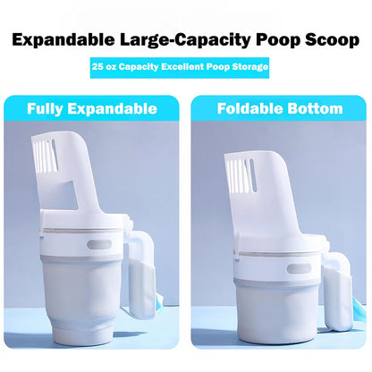 Upgrade Widen Cat Litter Shovel Scoop With Refill Bags Large Cat Litter Box Self Cleaning Cat Waste Bin System Pet Supplies Pet Products