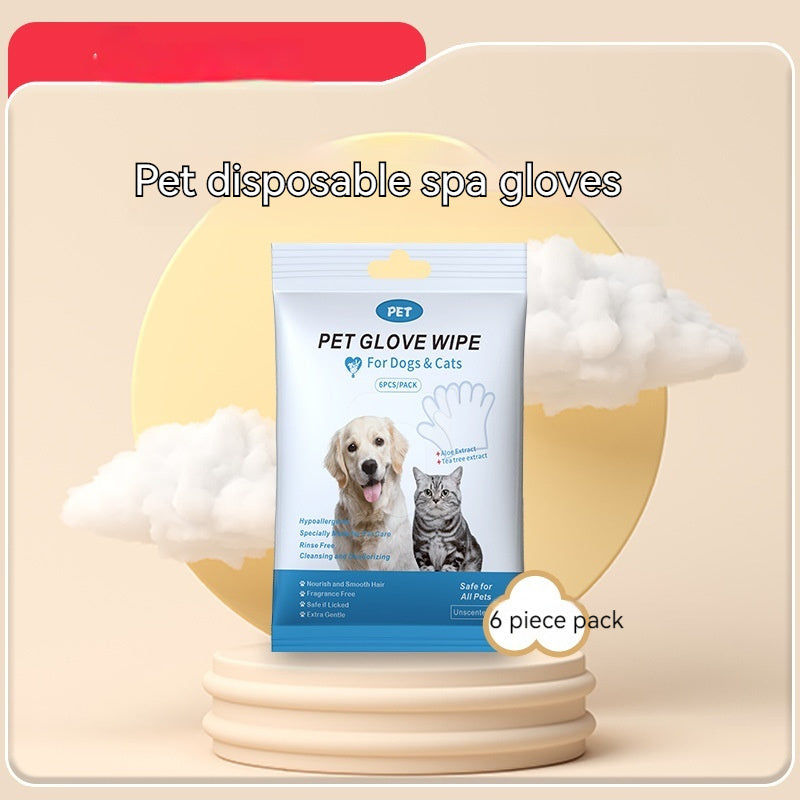 Pet Disposable Gloves Cat Dog Dry Cleaning Gloves Pet Products