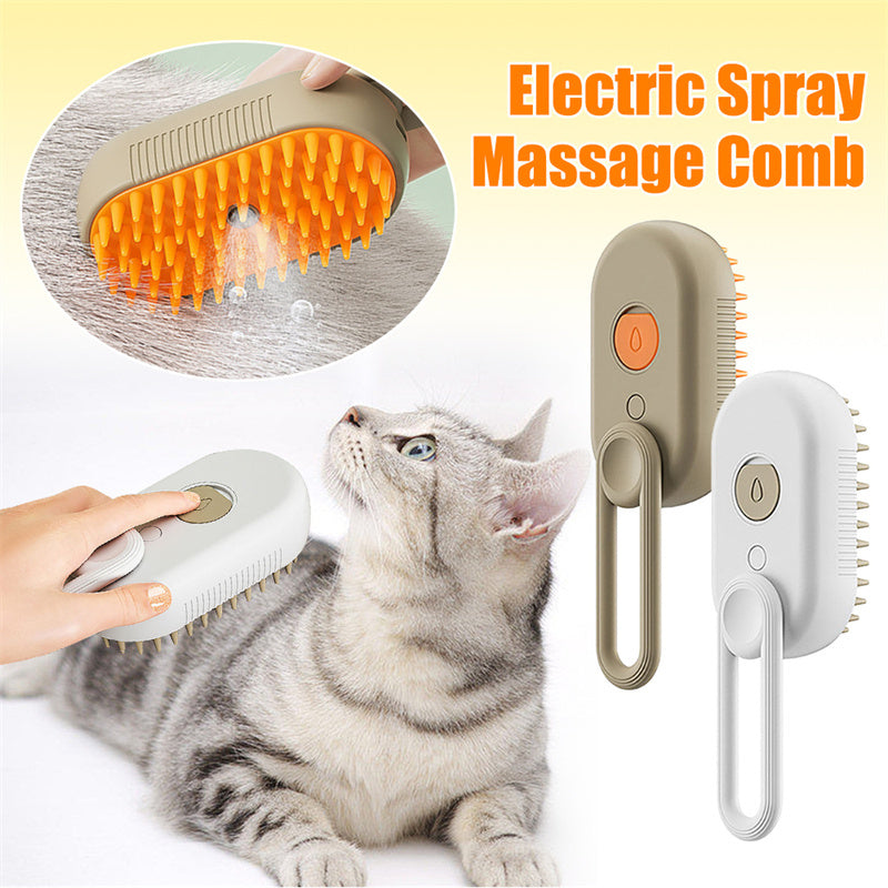 Steam Brush Steamy Dog 3 In 1 Electric Spray Cat Hair Brush For Massage Pet Grooming Comb Hair Removal Combs