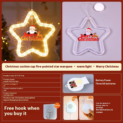 Christmas Atmosphere Decoration Star Pendent LED Light