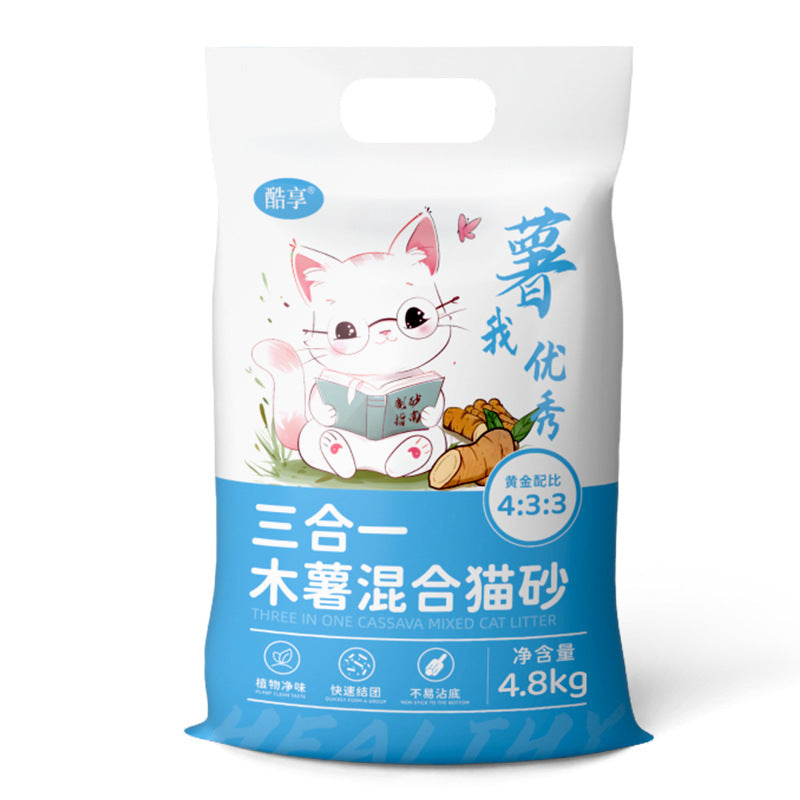 Big Bag 10kg Mixed Bitter Cassava Cat Litter Deodorant Dust-free Tofu Bentonite