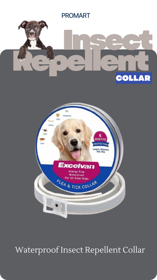 Waterproof Adjustable Insect Repellent Collar Flea Tick Removal
