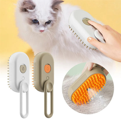 Steam Brush Steamy Dog 3 In 1 Electric Spray Cat Hair Brush For Massage Pet Grooming Comb Hair Removal Combs
