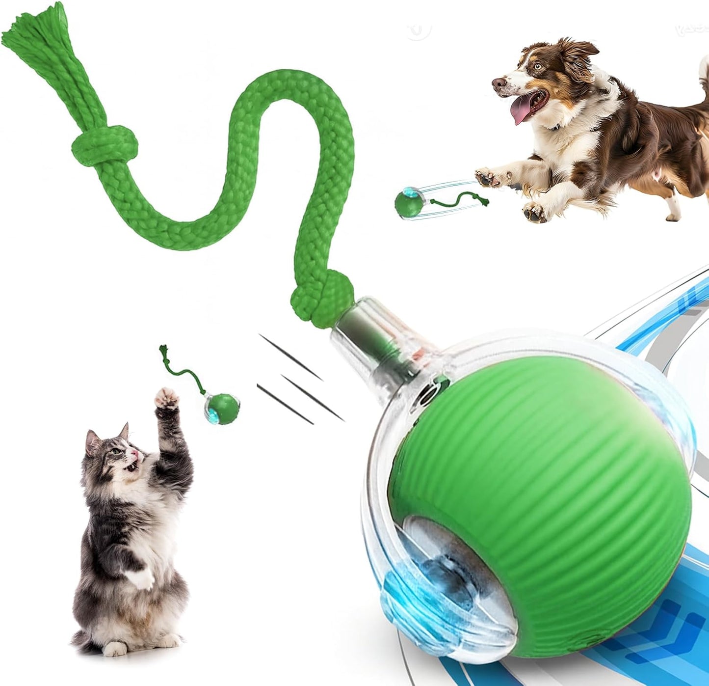 Interactive Cat Toy Ball Super Drive Cat Rolling Ball with Silicone material