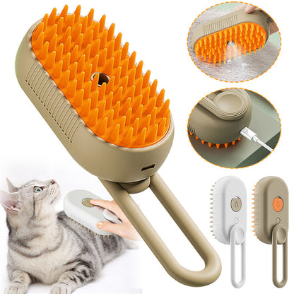 Steam Brush Steamy Dog 3 In 1 Electric Spray Cat Hair Brush For Massage Pet Grooming Comb Hair Removal Combs