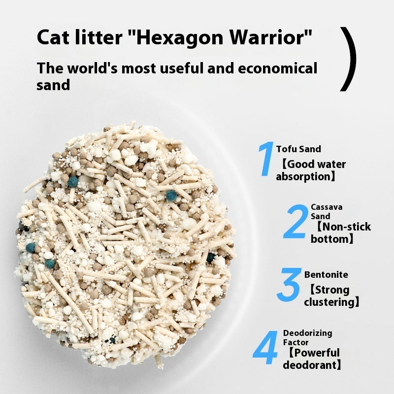 Big Bag 10kg Mixed Bitter Cassava Cat Litter Deodorant Dust-free Tofu Bentonite