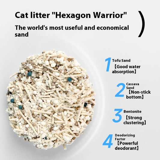 Big Bag 10kg Mixed Bitter Cassava Cat Litter Deodorant Dust-free Tofu Bentonite
