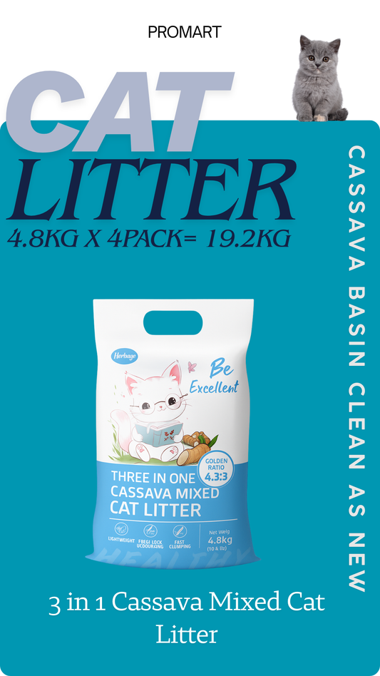 Big Bag 10kg Mixed Bitter Cassava Cat Litter Deodorant Dust-free Tofu Bentonite