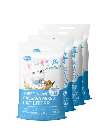 Big Bag 10kg Mixed Bitter Cassava Cat Litter Deodorant Dust-free Tofu Bentonite