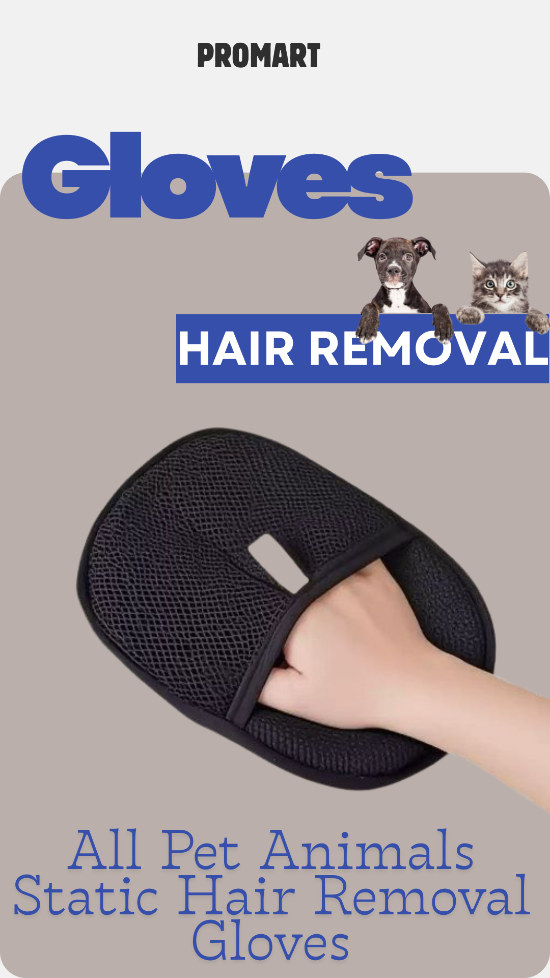 Pet Hair Remover Mitt Pet Hair Remover Gloves Deshedding Brush Glove For Dog Cat Rabbit With Long Short Curly Hair