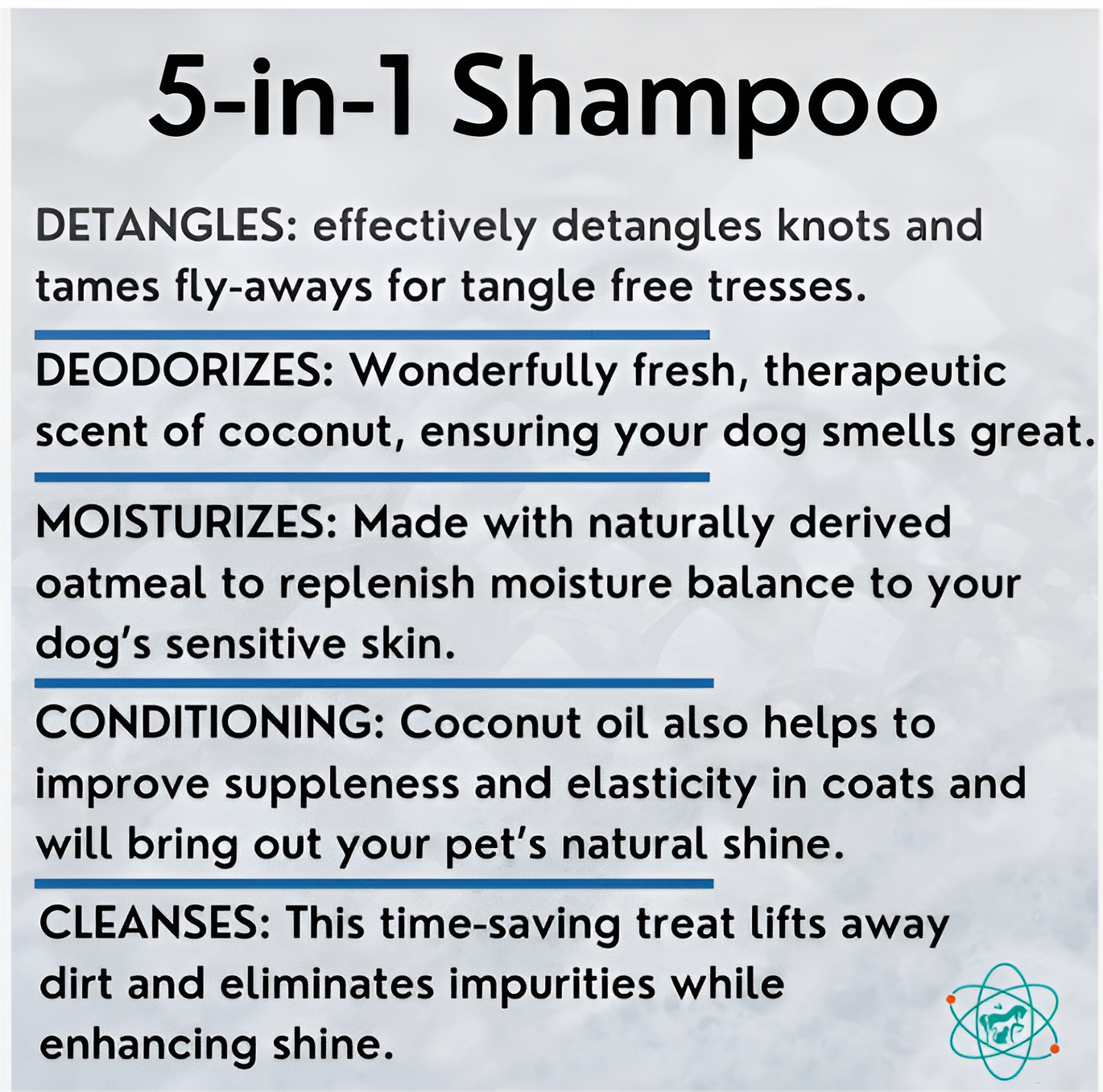 Pet Shampoo 473ml Five-in-one Soft And Clean Cats And Dogs Pet Shower Gel Shampoo