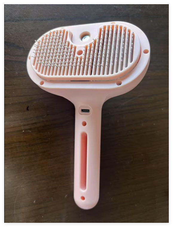 Pet Comb Self Cleaning Pets Hair Remover Brush For Dogs Grooming Tools Demitting Comb Built-in Mist Humidifier Pet Products