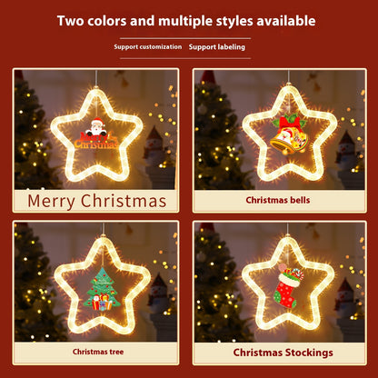 Christmas Atmosphere Decoration Star Pendent LED Light