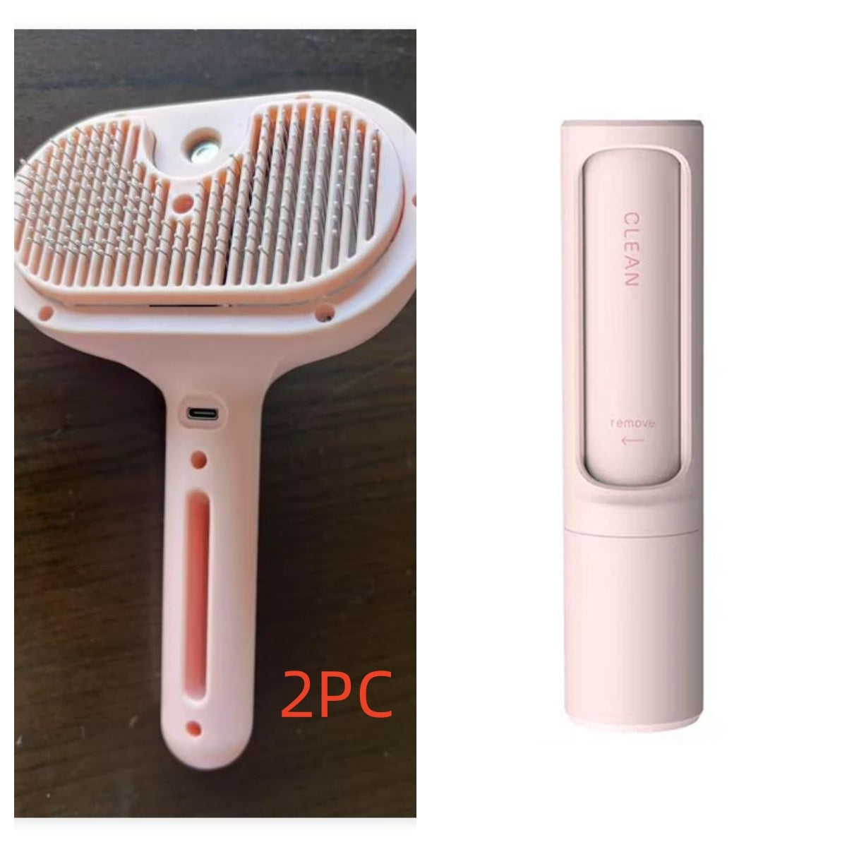 Pet Comb Self Cleaning Pets Hair Remover Brush For Dogs Grooming Tools Demitting Comb Built-in Mist Humidifier Pet Products