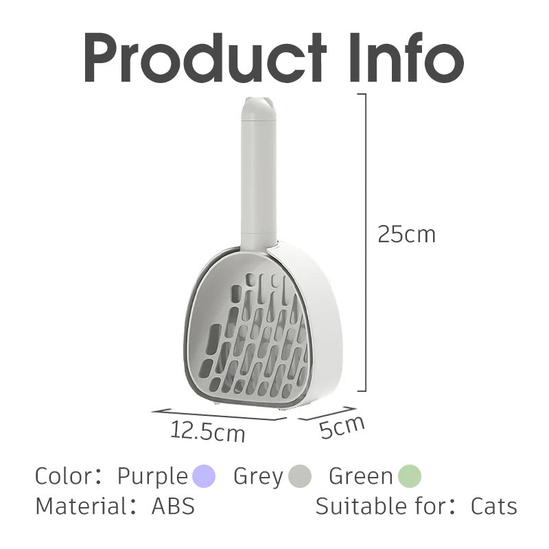 Cat Litter Scoop Plastic Cats Poop Scoop With Base Pets Cleaning Tool Cat Toilet Products Durable Litter Box Cleaner Shovel Pet Products